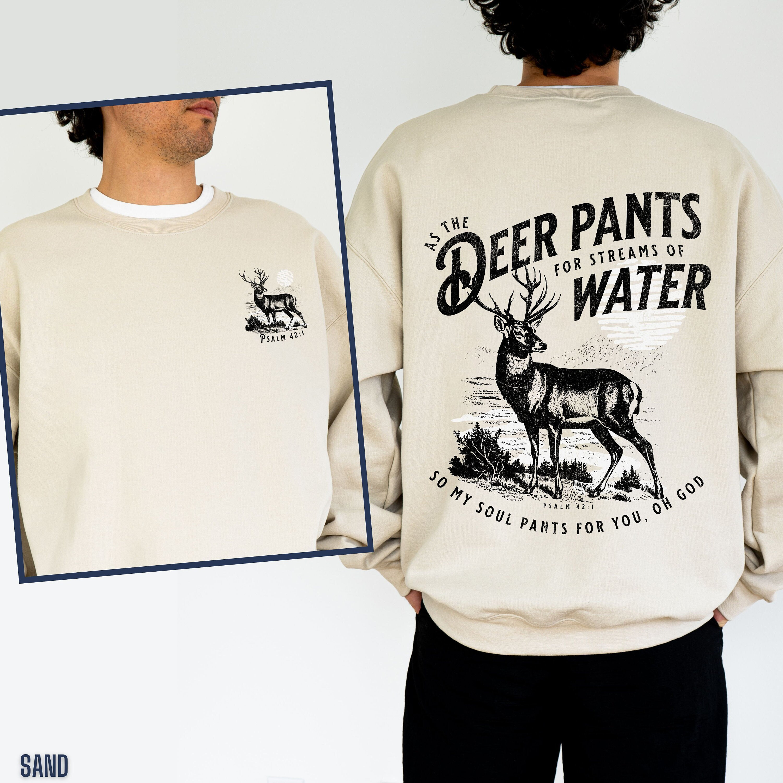 Men’s Deer Hunter Bible Verse Christian Sweatshirt