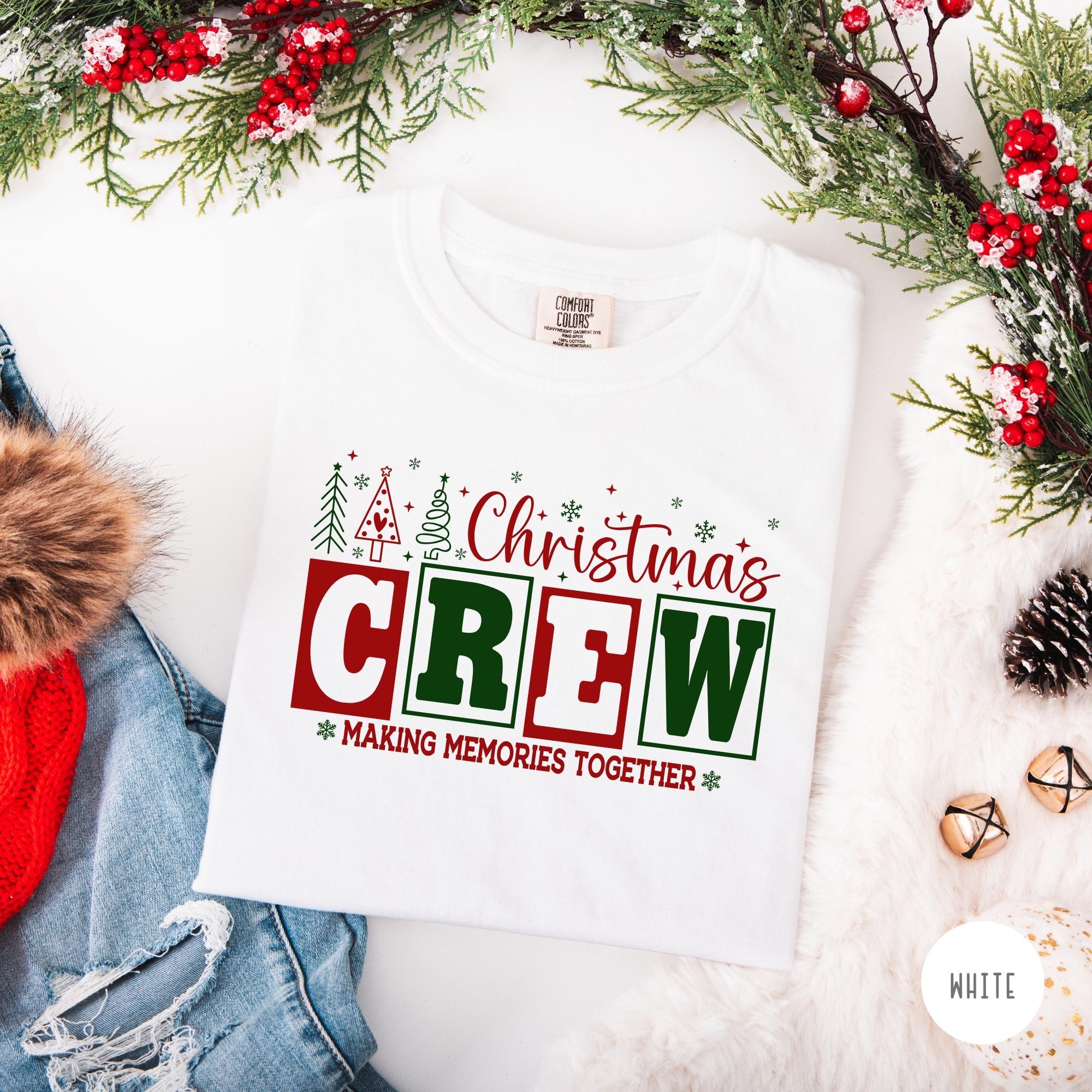 Personalized Christmas Crew Shirts, Retro Matching Family Comfort Colors® Holiday Tee view 5