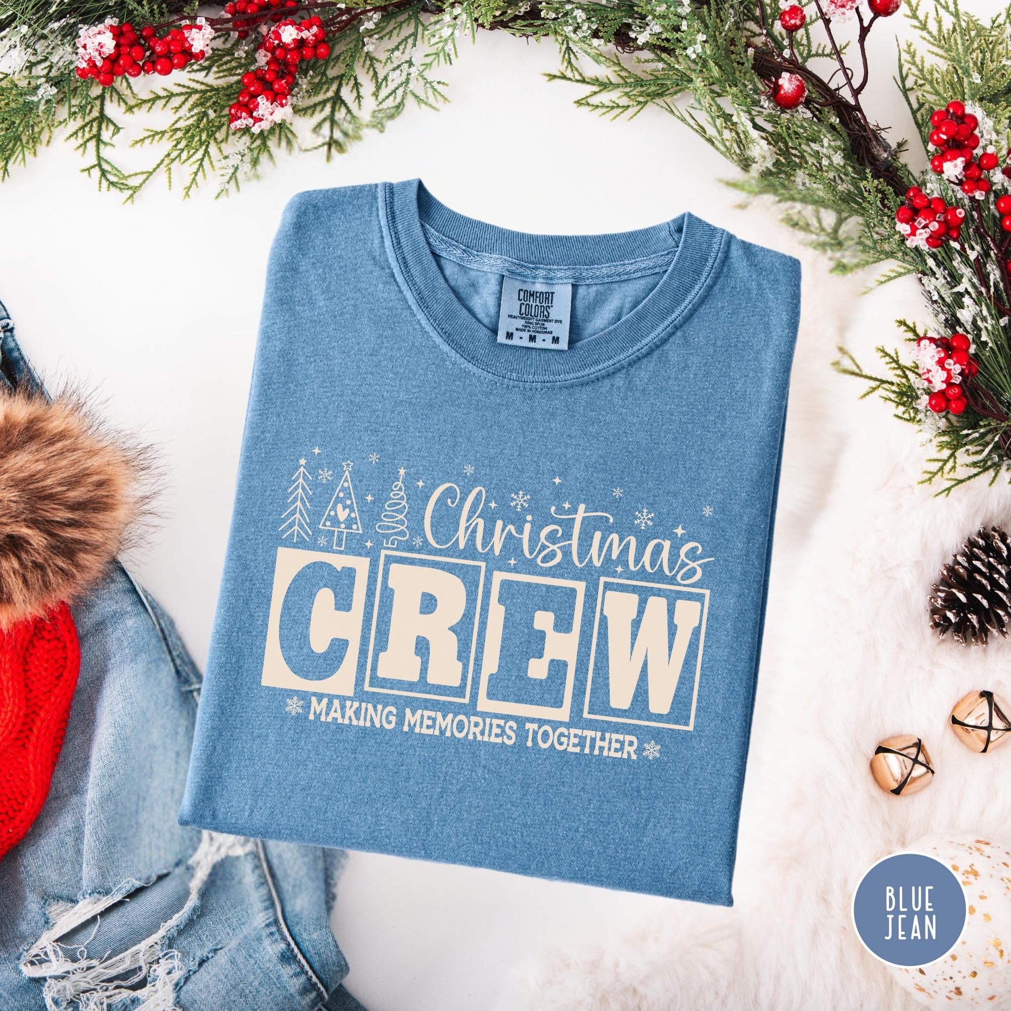 Personalized Christmas Crew Shirts, Retro Matching Family Comfort Colors® Holiday Tee view 7