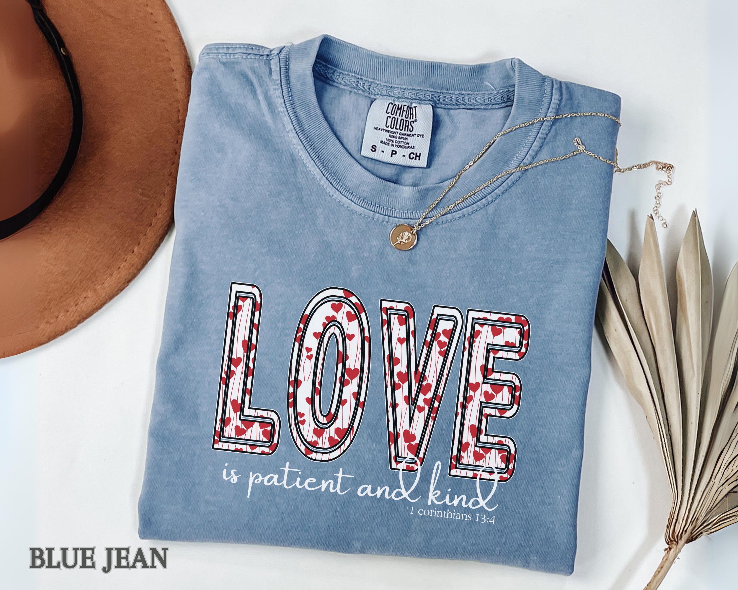 Love Is Patient And Kind Bible Verse Coquette Bow T-Shirt view 1