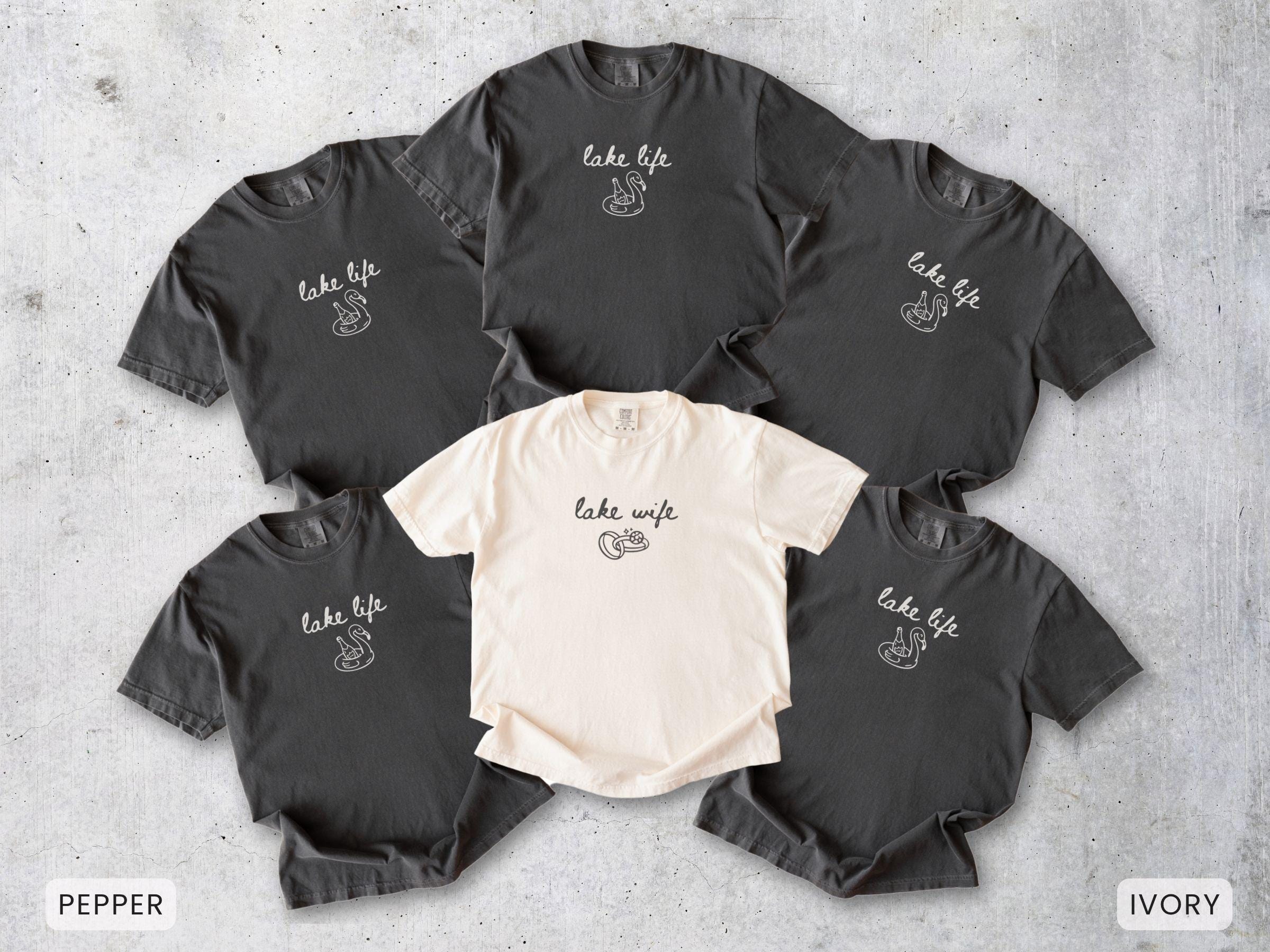 Love on the Lake Custom Aesthetic Bachelorette T-Shirt view 4