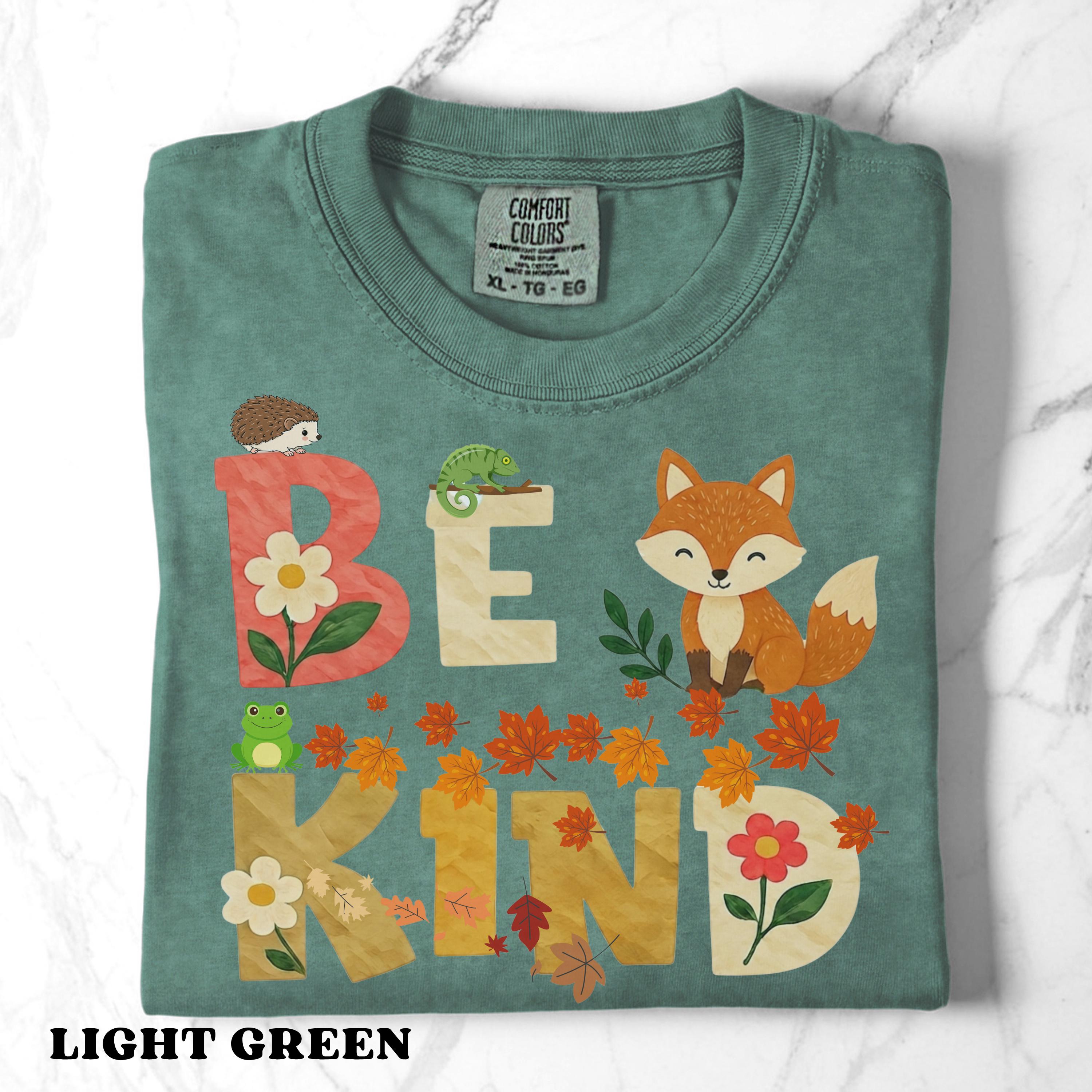 Be Kind Woodland Animals Comfort Colors T-Shirt