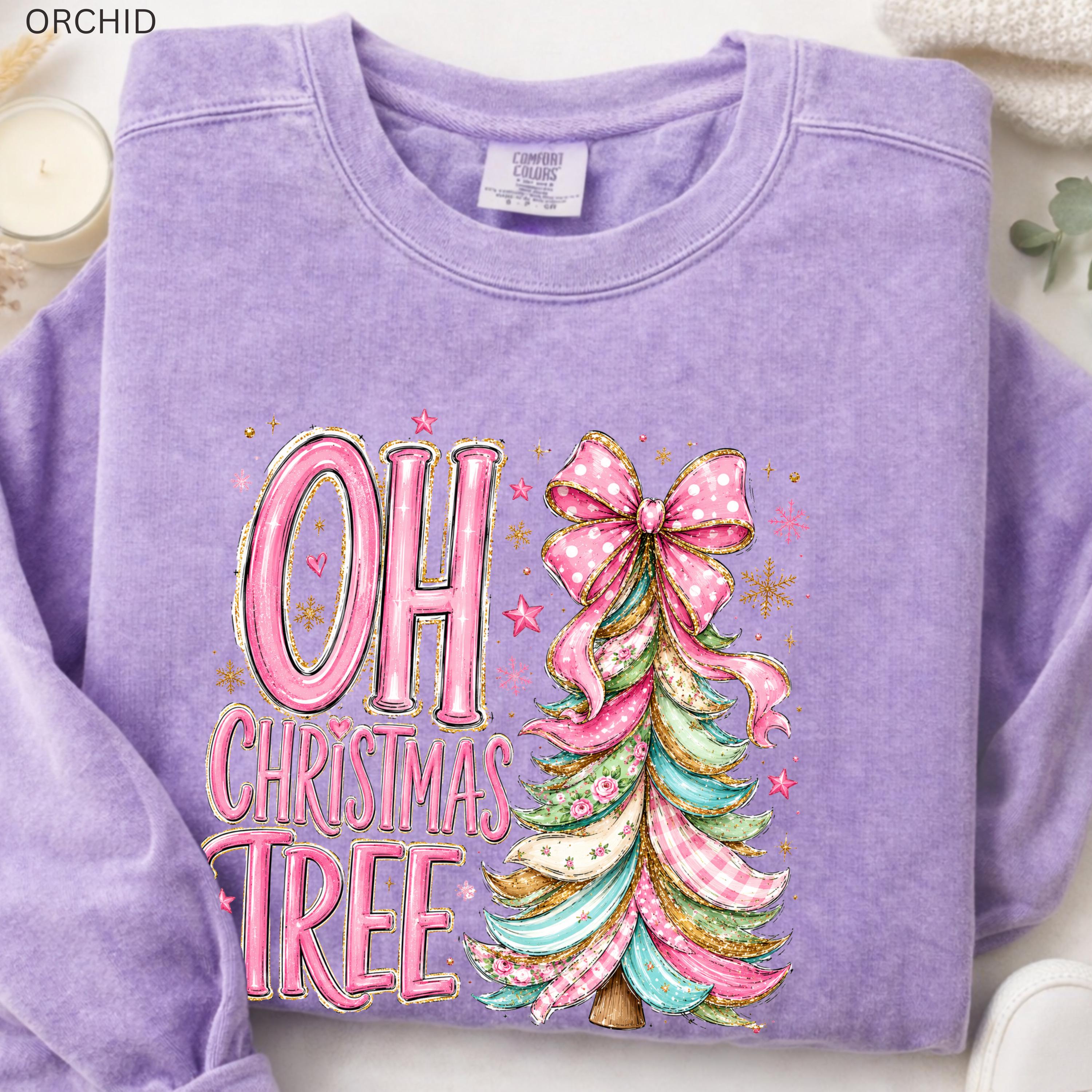 Coquette Pink Oh Christmas Tree Sweatshirt