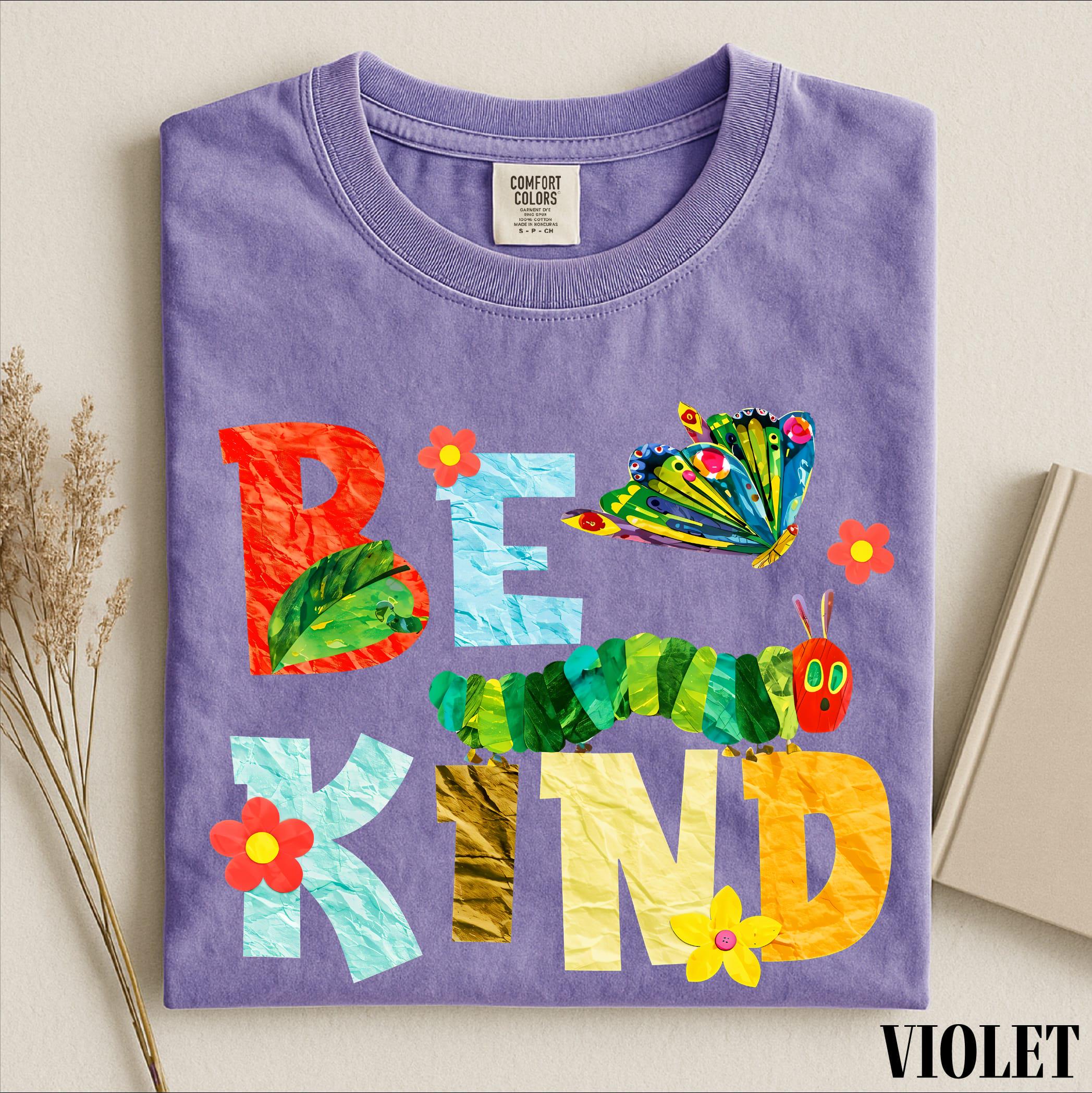 Cute Caterpillar Butterfly Kindness Graphic T-Shirt view 7