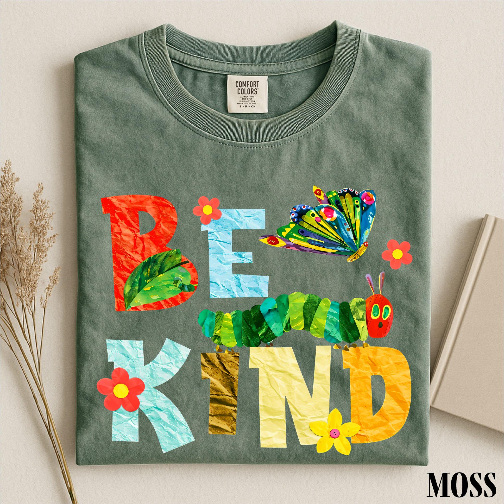 Cute Caterpillar Butterfly Kindness Graphic T-Shirt